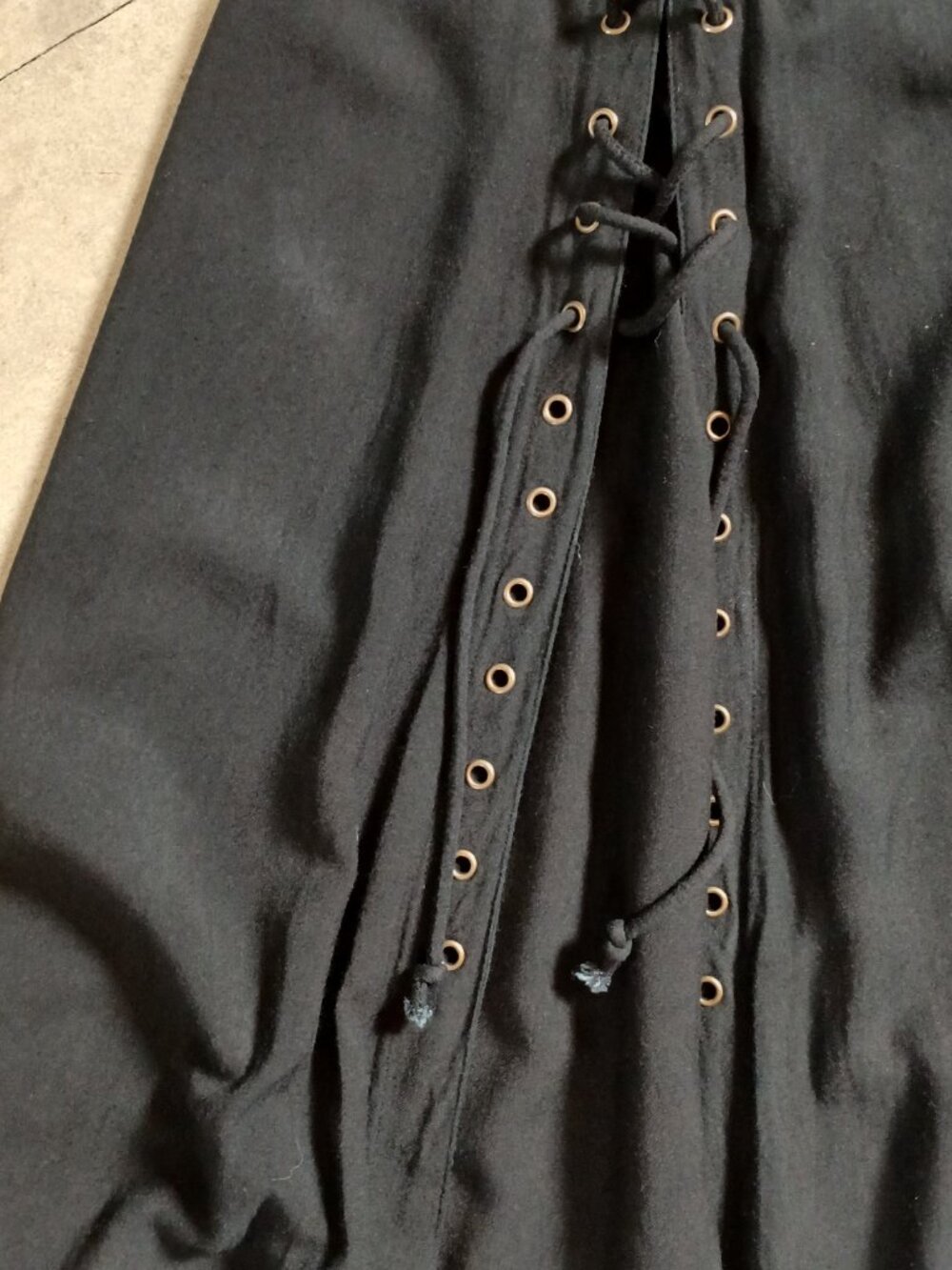 Goth Witchy Black Autumn Rennaisance Dress - Picture 7 of 9